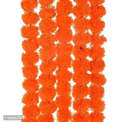 Orange 5ft Long Strands Artificial Marigold Flowers Pack of 4-thumb2