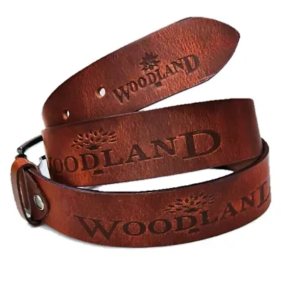 WOODLAND Men Casual Black, Brown Genuine Leather Reversible Belt