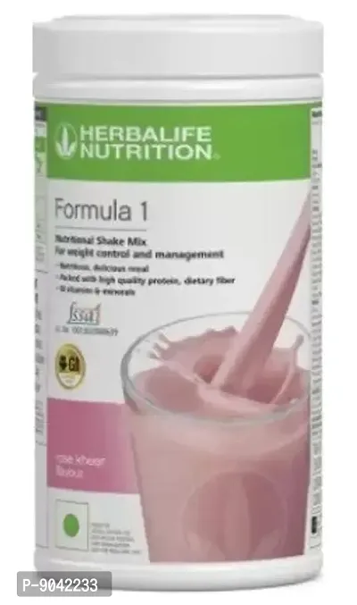 HERBALIFE Formula 1 Nutritional Shake Mix Rose Kheer flavor 500 g for weight loss Protein Blends  (500 g, Rose Kheer flavo)-thumb0