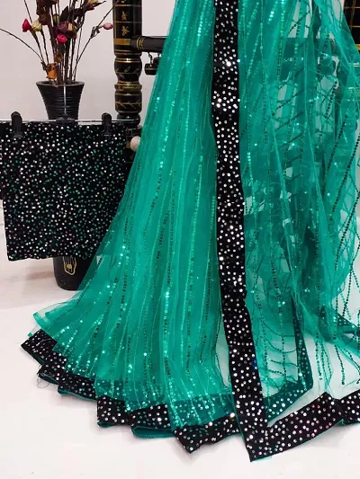 fancy net saree for women