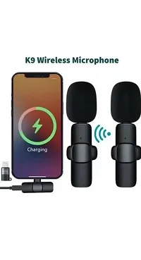 K9 2.4GHz Wireless Microphone Mic System for YouTube Facebook Live Stream, Instagram Reels Video Recording Vlog for Type-C Android  iPhone-thumb1