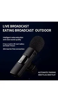 K9 2.4GHz Wireless Microphone Mic System for YouTube Facebook Live Stream, Instagram Reels Video Recording Vlog for Type-C Android  iPhone-thumb3