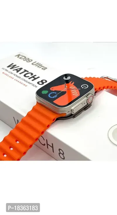KD 99 Ultra 8 Smart Watch Men Smartwatch Bluetooth Call Wireless Charge Fitness Bracelet (Orange) Nectar