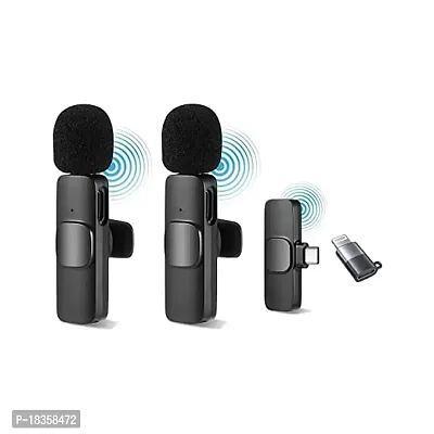 K9 2.4GHz Wireless Microphone Mic System for YouTube Facebook Live Stream, Instagram Reels Video Recording Vlog for Type-C Android  iPhone-thumb0