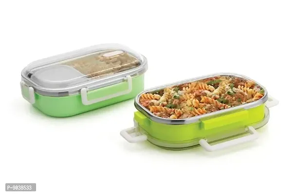 Classy Stainless Steel Insulated Lunch Box with Lid-thumb3
