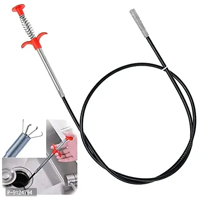 Drain Pipe Sewer Sink Cleaning Spring Stick for Tub Dredge Remover, Clog Remover, Hair Catching Cleaning Tool-thumb0