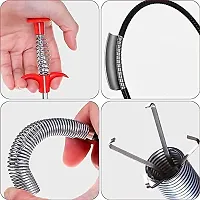 Drain Pipe Sewer Sink Cleaning Spring Stick for Tub Dredge Remover, Clog Remover, Hair Catching Cleaning Tool-thumb1