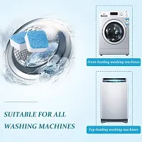 12 Pcs Washing Machine Tablet Descaling Powder Deep Cleaner Effervescent Tablet for All Companyrsquo;s Front and Top Load Machine-thumb1