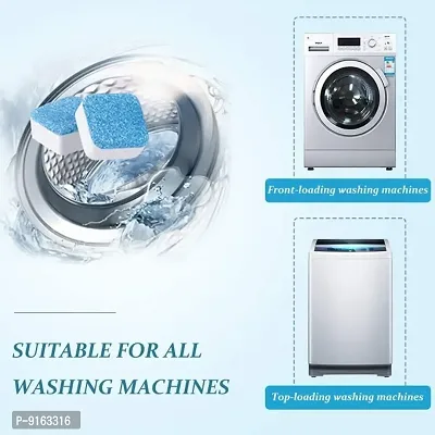 12 Pcs Washing Machine Tablet Descaling Powder Deep Cleaner Effervescent Tablet for All Companyrsquo;s Front and Top Load Machine-thumb2