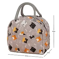 Grey Cat Insulated Lunch Bags Small for Women Work,Student Kids to School,Thermal Cooler Tote Bag Picnic Organizer-thumb1