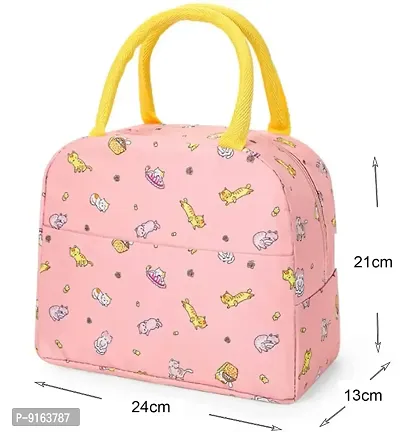 Pink Cat Insulated Lunch Bags Small for Women Work,Student Kids to School,Thermal Cooler Tote Bag Picnic Organizer-thumb2