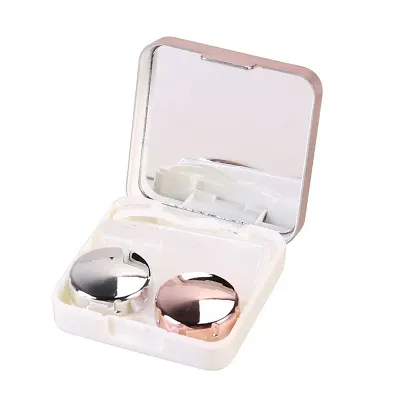 Travel Contact Lens Case Box With Mirror/Mini Simple Contact Lens Travel Case Box