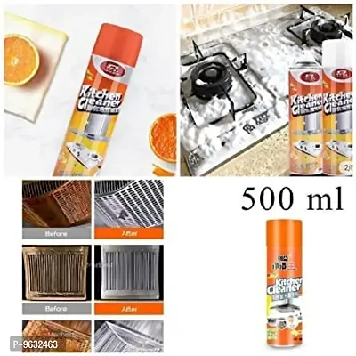 Multi-Purpose Foam Cleaner Kitchen Cleaner Spray Grease Stain Remover 500ml Oil Stain Kitchen Cleaner With Fragrance Removes Unwanted Stains-thumb0
