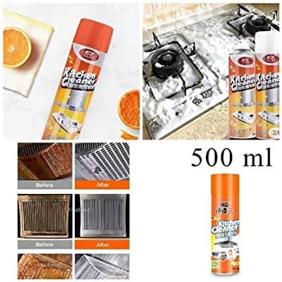 Multi-Purpose Foam Cleaner Kitchen Cleaner Spray Grease Stain Remover 500ml Oil Stain Kitchen Cleaner With Fragrance Removes Unwanted Stains