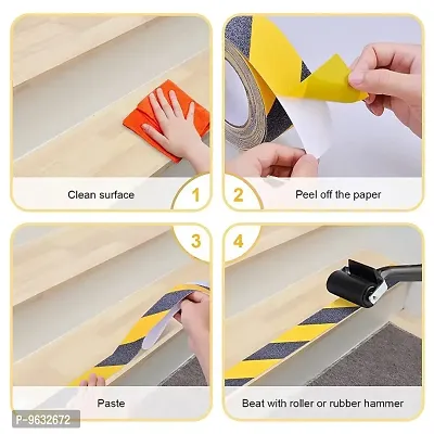Anti-Skid Tape For Stairs Grip Tape for Outdoor/Indoor Stairs Steps Floor Ramps Heavy Duty Adhesiv Adhesive Non Slip Tape e Non Slip Tape | Safety Anti Slip tapeack &ndash; Yellow-thumb3
