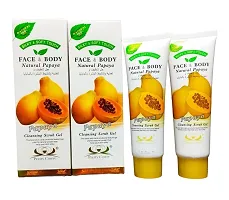 Natural Papaya Face and Body Cleansing Scrub Gel Pack of 2-thumb3