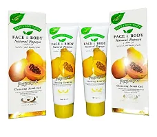 Natural Papaya Face and Body Cleansing Scrub Gel Pack of 2-thumb1