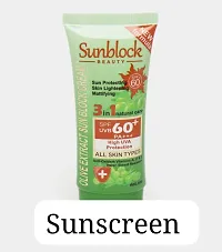Sunscreen Sunblock Beauty Cream Spf 60 Pa+++ with Olive Extract for Sun Protection-thumb3