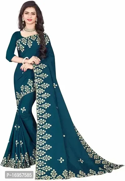 Beautiful Blue Silk Saree With Blouse Piece For Women