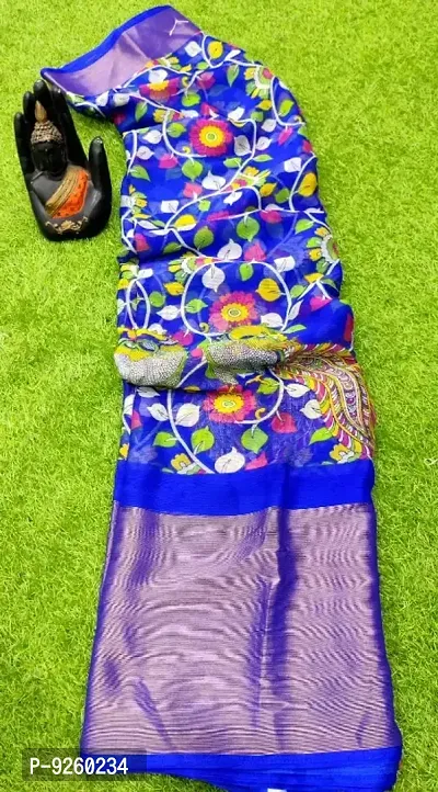 Classic Chiffon Printed Saree with Blouse piece-thumb0