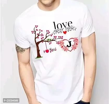 Reliable White Polyester Blend Printed T-Shirt For Men