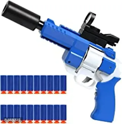 Trendy Electric Motorized Blaster Toy Gun, 20 Pcs Elite Darts Included Toy For 5 6 7 8 Year Old Boys Gift Blue