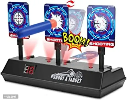 Trendy Electronic Shooting Target For Nerf Guns - Auto Reset Digital Scoring Shooting Practice 4 Targets, Ideal Gifts Toys For 5 -12 Years Old Kids-thumb0