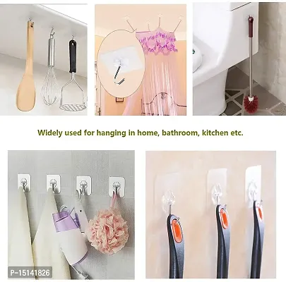 Huslu Magic Plastic Self Adhesive Sticker for Bathroom Wall Self Corner Shelves-thumb5