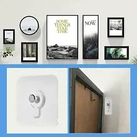 Huslu Metal Self Adhesive Heavy Duty Nail Wall Hook for Hanging photoframe-thumb3