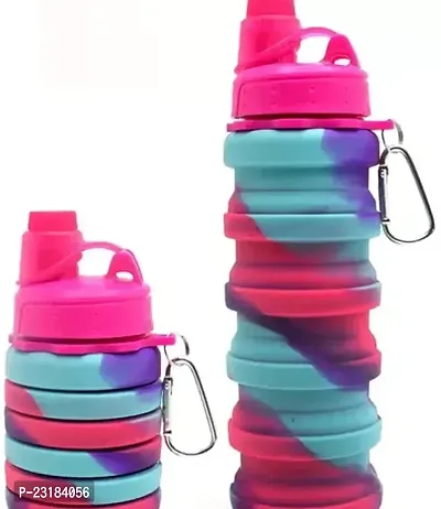 Silicone Water Bottle 500Ml Hot Pink