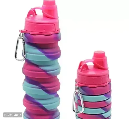 Silicone Water Bottle 500Ml Hot Pink