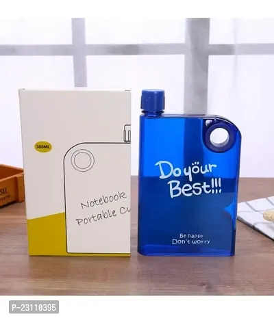 Notebook style portable water bottle