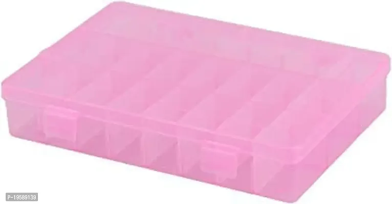 36 Grid Cells Multipurpose Clear Transparent Plastic Storage Box with  Removable Dividers