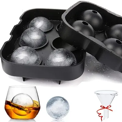 Giant Ice Cube Round Tray, 2 Packs Of Xxl Silicone Ice Cube Molds