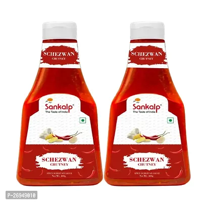 Sankalp Authentic Premium Schezwan Chutney 400gx2 Pack-thumb0
