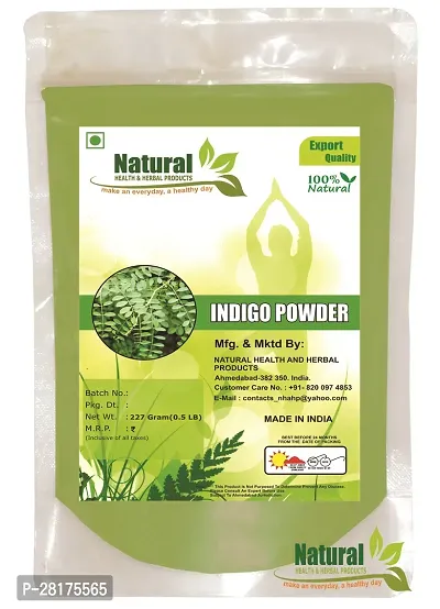 Natural Health Indigo Powder, Hair Colorant, Black/Brown Hair Color, 227g