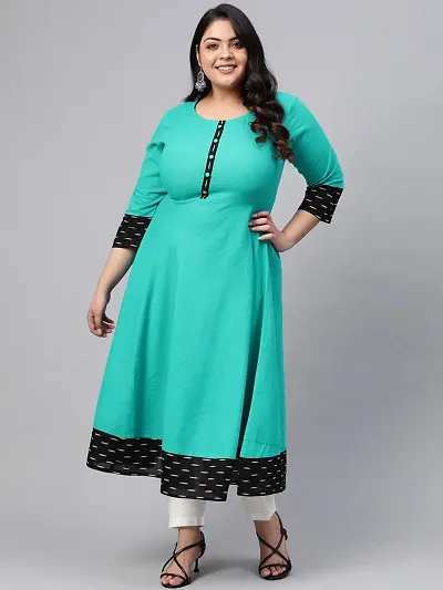 Plus Size New  In!! Cotton Flared Kurtis