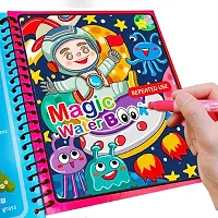 Reusable Magic Water Coloring Book with Magic Pen for Children's Fun and Learn Educational Drawing Pad Set of-5-thumb2