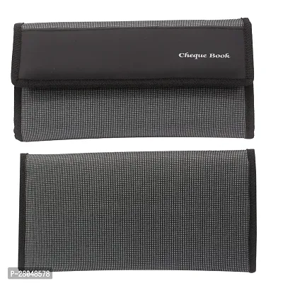 Cheque Book Holder, Card Holder, Vehicle Documents Holder With Multi Pocket Expanding Zip Pouch, Multipurpose Hand Wallet for Home, Office, Business, Shop, Transport Etc-thumb0
