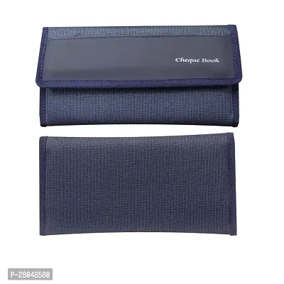 Cheque Book Holder, Card Holder, Vehicle Documents Holder With Multi Pocket Expanding Zip Pouch, Multipurpose Hand Wallet for Home, Office, Business, Shop, Transport Etc