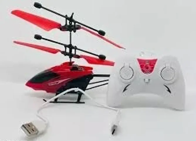 Remote Control Helicopter With Usb Chargeable Cable For Boy And Girl Childrens - Pack Of 1 (Red)