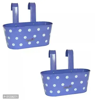 Oval Railing G I Planter With Polka Dot Balcony Planter Hanging Pnater Pack Of 2