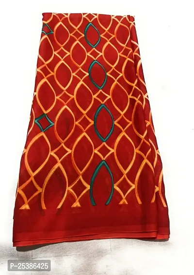 Elegant Faux Georgette Printed Saree with Running Blouse For Women