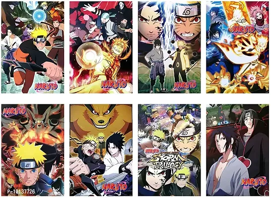 KARTMEN Naruto Posters Anime Poster Art Prints for Home Wall Decor, Set of 8 PCS, 12 in x18 in