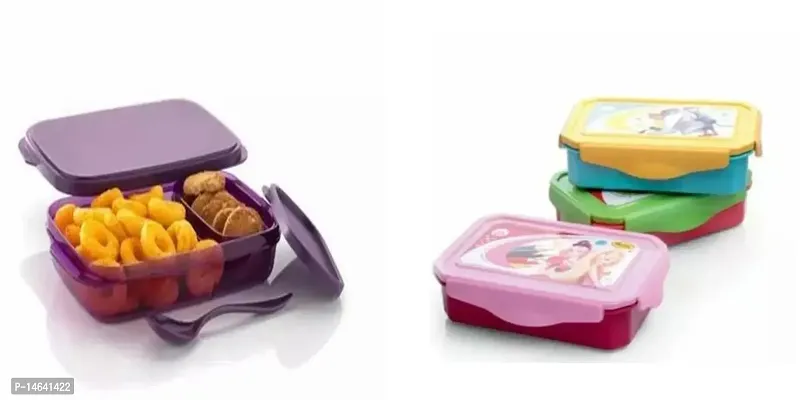 Combo Of Lunch Box For Kids- And 600 Ml Lunch Box