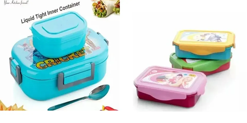 Combo Of Lock And Lock Lunch Box And 600 Ml Lunch Box