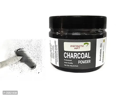 Definite Art Professional Black Charcoal Powder For Sketches Approx. 90 Grams