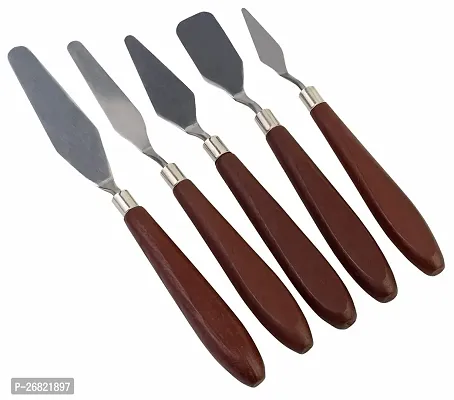 Definite Art Metal Painting Palette Knives Khurpi For Painting Artist Canvas Painting Tool(Various Sizes)(Pack Of 5 Khurpi)-thumb0