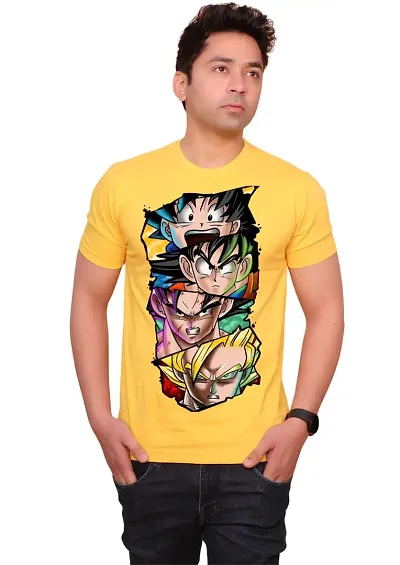 FACTALE All Goku Round Neck Regular Fit Tshirt for Men Women's