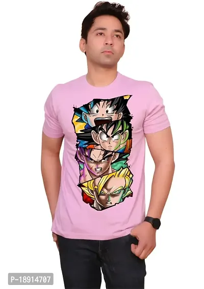 FACTALE All Goku Printed Round Neck Cotton Regular Fit Tshirt for Men  Women's